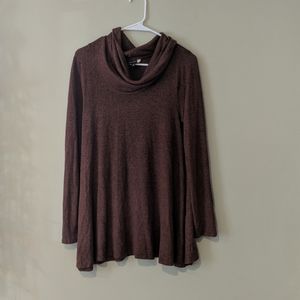 Brown cowl neck sweater